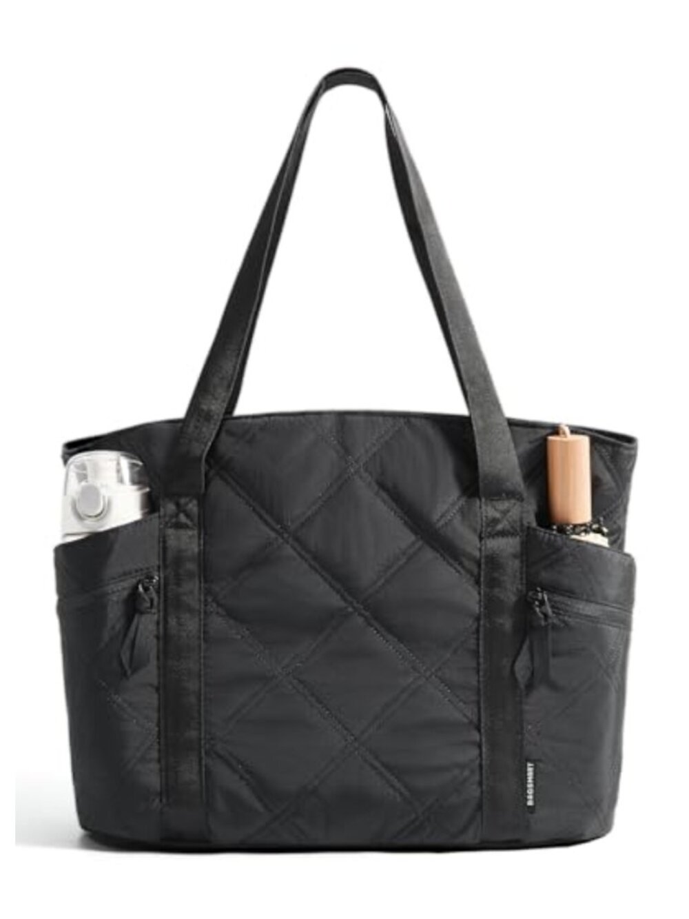 Quilted Puffer Tote Bag Zip Travel Gym Work Luggage Strap 20L